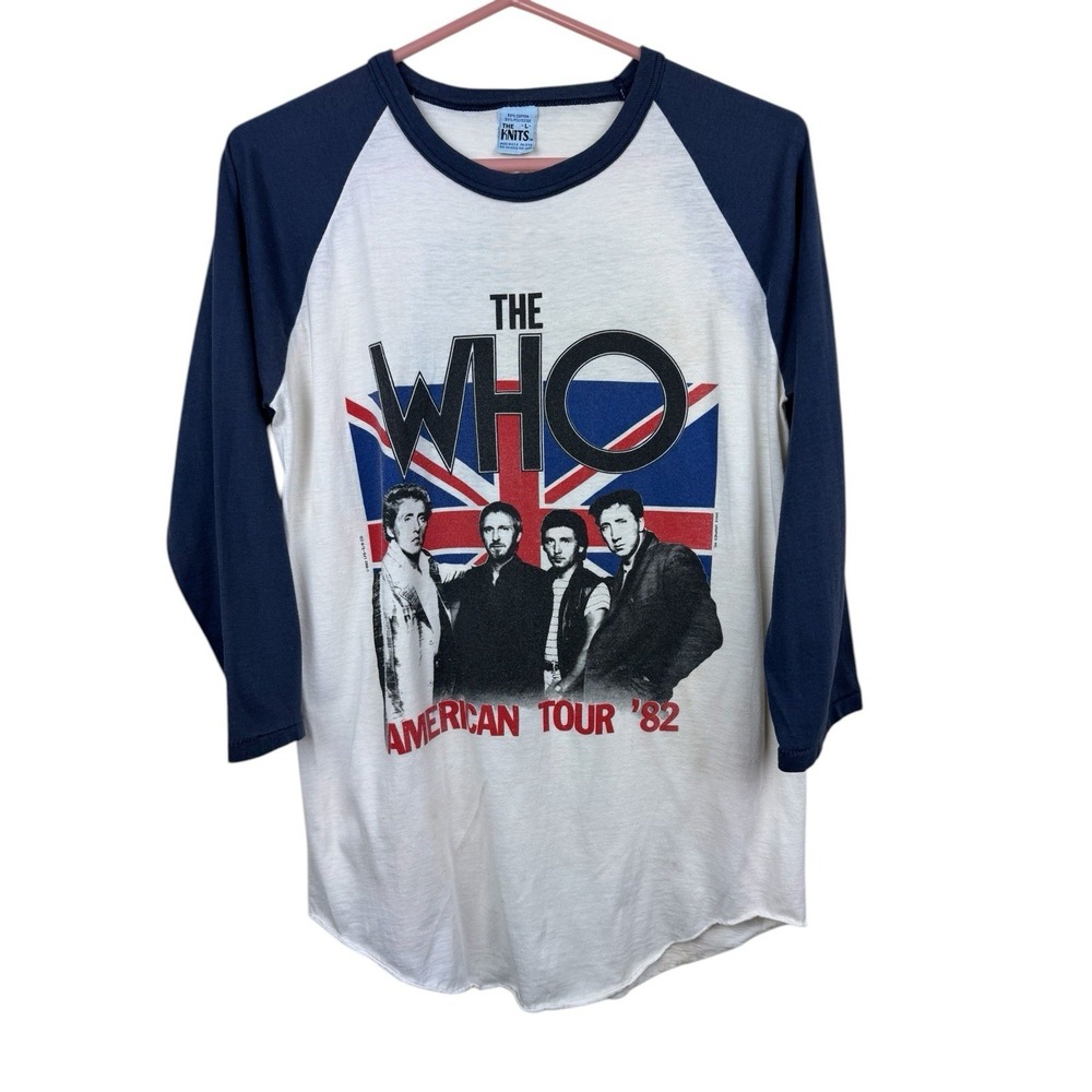 Vintage 1982 The Who American Tour Concert Schlitz Raglan T Shirt Large HTF RARE